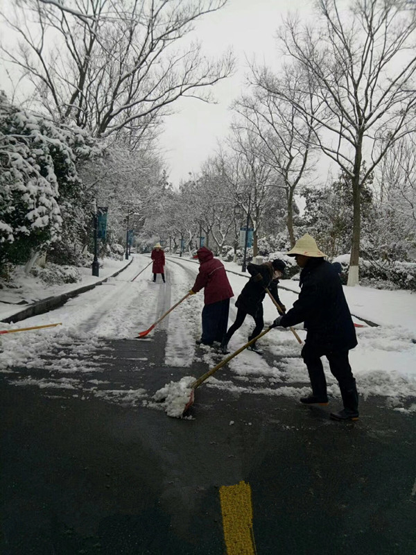 瑞雪紛飛揚，華悅物業(yè)掃雪忙